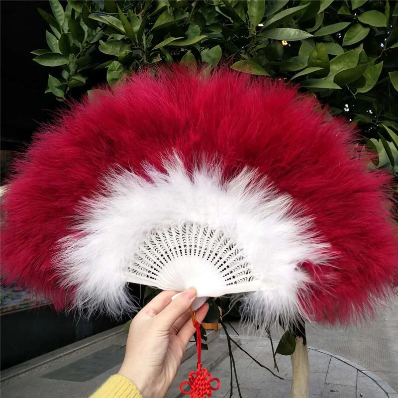 Lolita Feather Folding Fan Japanese Sweet Fairy Girl Dark Gothic Court Dance Hand Fan Art Craft Gift Wedding Party Decoration folding fan,hand fan,silk fans