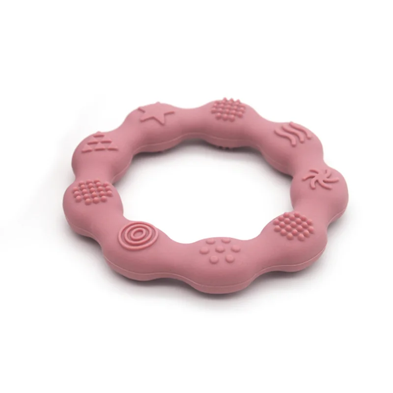  Teether 건강 관리 어금니 장난감 촉각 인지 식품 등급 실리콘  그립 젖니가 남 장난감 베이비 샤워 선물 BPA 무료