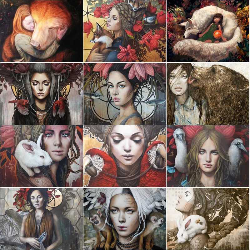 5D Diamond Painting Full Square/Round Diablo Animals Beauty Embroidery Mosaic Cross Stitch Kit Rhinestone Pictures | Дом и сад