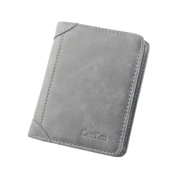 

Wallet Antitheft Artificial Leather Wallet Buckle Leisure Men's Slim Leather Mini Wallet Case Credit Card Trifold Purse #LR4