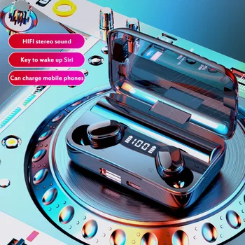 

TWS Bluetooth 5.0 Headset Wireless Headset Earbuds Stereo Earphones Headset New Arrival