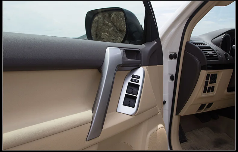 Для Toyota Land Cruiser Prado LC150 FJ150 2010- LHD сталь на окно автомобиля, дверь лифт переключатель кнопка крышка окна панель управления
