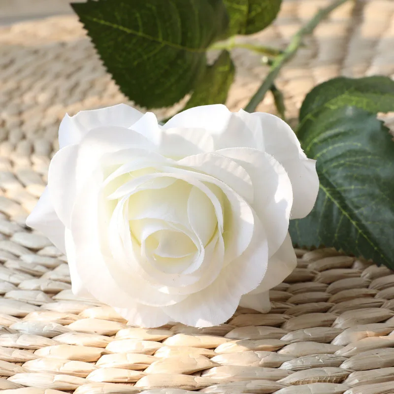 10 шт. в партии красные розы Искусственные цветы настоящие сенсорные латексные цветы искусственные, силиконовые искусственные цветы поддельные декоративные лепестки роз для дома свадьбы