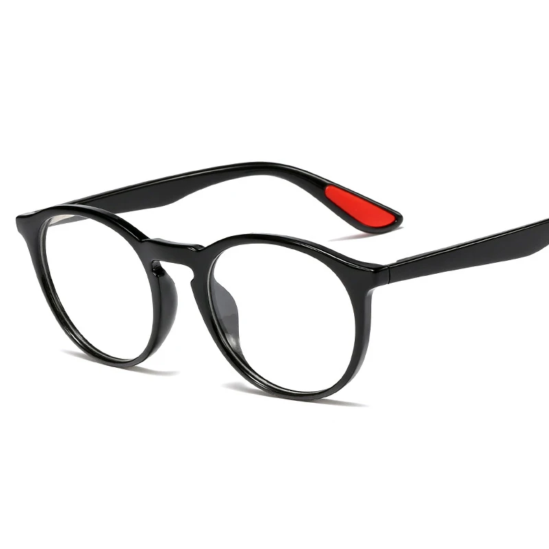 Brand New Retro Round Women Glasses Flexible Men Pop Optical Eyewear Frame Ultralight Trend Myopia Prescription Spectacles - Frame Color: Black