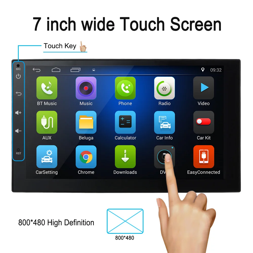 

Double 2 Din Android 5.1 Car Radio Player 7'' Universal WIFI GPS Navigation Car Video Stereo audio MP5 Player HD Touch Screen