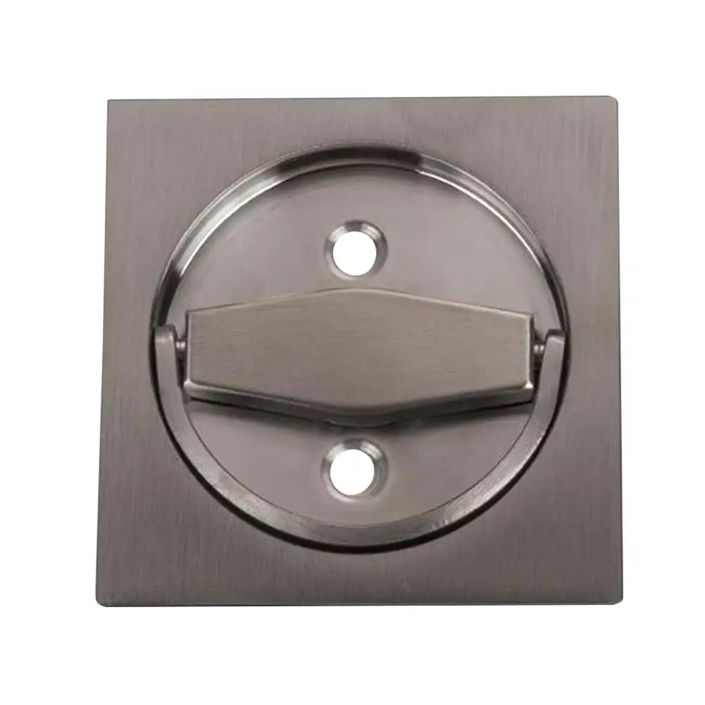 

Cabinet Ring Pull Handle Grey Door Rustproof Electric Box Durable Home Invisible Stainless Steel Square Recessed Flush