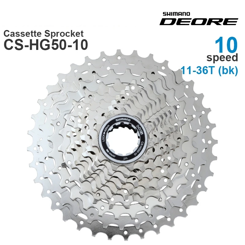 SHIMANO DEORE GRX 10v Cassette Sprocket 10-Speed HYPERGLIDE HG50-10 11-36T MTB / HG500-10 Road bike-Original parts bicycle cassette