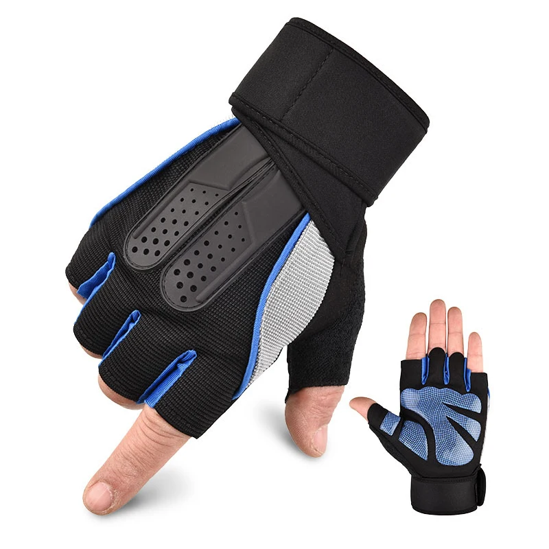 

Fitness Heavyweight Training Half Finger Gloves Non-Slip Breathable Extended GYM Support Bodybuilding Weightlifting Sport M L XL