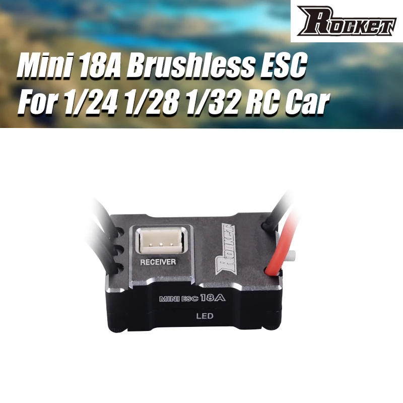 Rocket мини 18A бесщеточный ESC Электрический Скорость контроллер для с дистанционным управлением Kyosho Mr03 Pro атомно-DRZ 1/24 1/28 1/32 RC мини-Z дрейф автомобиль 1410