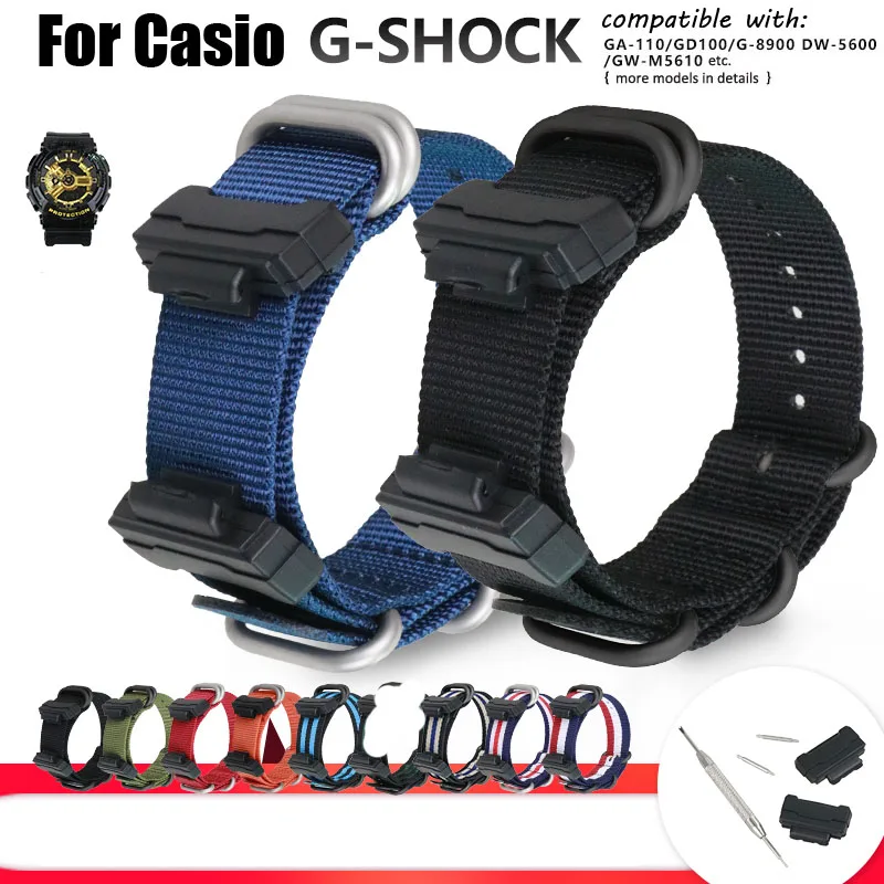 Cinturino Sportivo In Nylon Per Cinturino Casio G-Shock Sostituisci Cinturino In Tessuto Per Cinturini Casio Gshock Ga Gd G Gw Dw Gls 5600 110