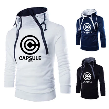 

Spring Autumn Anime Dragon Ball Z Men's Hoodies Streetwear CAPSULE CORP unisex Sweatshirt Harajuku Double chain Men's pullover