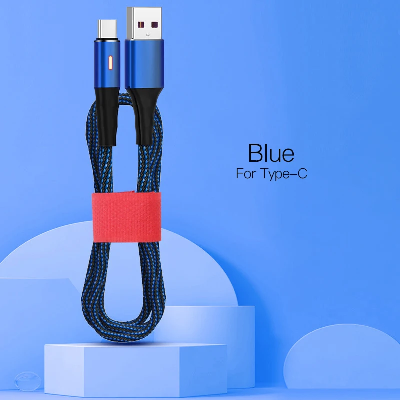 Usb type-C кабель для samsung S10 S9 S8 Быстрая зарядка type-C мобильный телефон кабель для зарядки данных для huawei P30 Pro USB C кабель - Цвет: Blue for Type-c