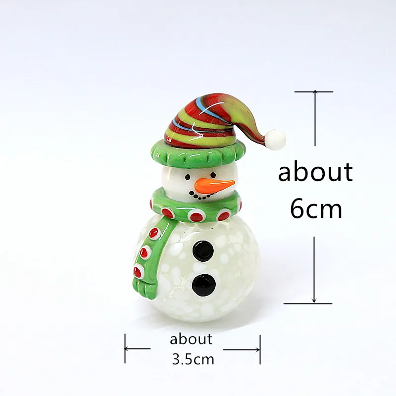 Description Picture 2 of itemHandmade Murano Glass Snowman Figurine Art Miniature Santa Claus Collectibles Birthday Xmas Beautiful Gifts Home Decor Ornaments