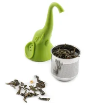 1 шт. силиконовый ситечко для чая с милыми животными и слоном, фильтр для заваривания чая из пищевого силикона