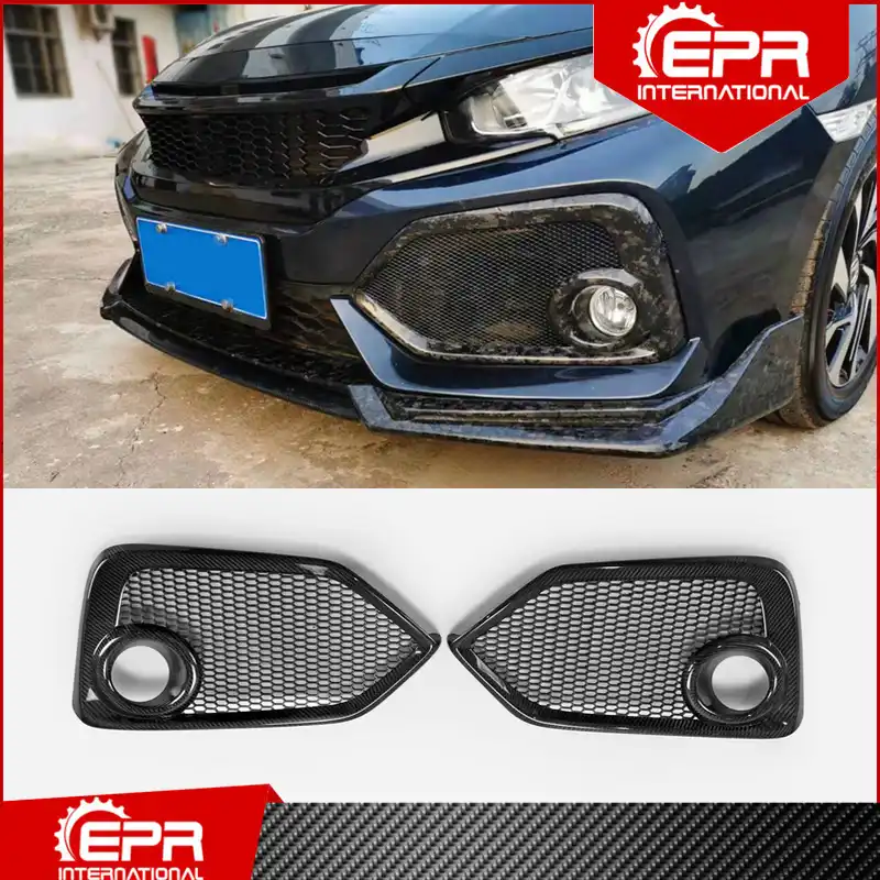 For Honda Civic FK7 (FC SI) Carbon Front Bumper Fog Light Cover
