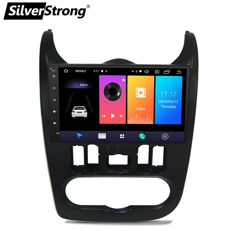  SilverStrong 4G Modem Android9.0 9inch Radio Android Car GPS for Renault Logan I Sandero Lada Lergu