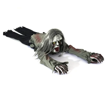 

Halloween Party Decorations Horror Layout Crawling Ghosts Voice Control Toy Electric Eye Glow Crawling Ghost Haunted House Prop