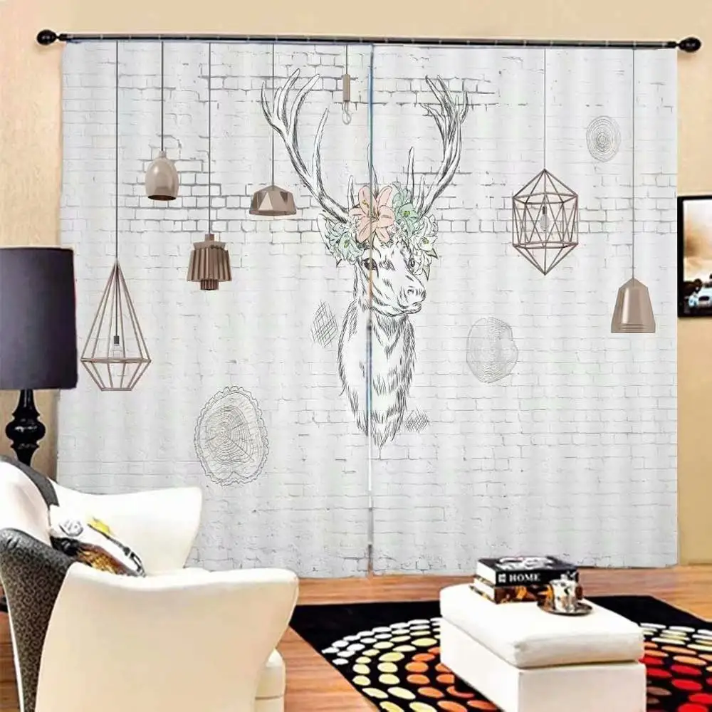 

Modern simplicity curtain Living room bedroom any room 3D curtains window high shading blackout curtain