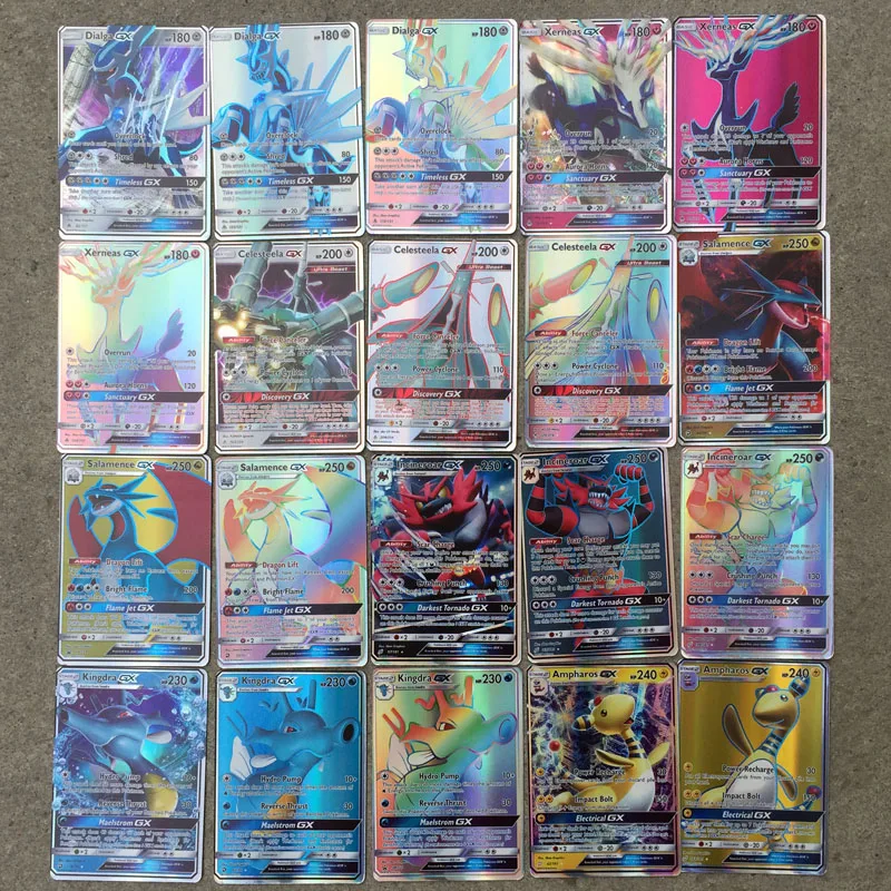 Новые карты покемон Charizard Blastoise Venusaur Mewtwo TAG TEAM Flash Card цвета игровая коллекция карт детские подарки