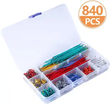 

Jumper Wire Kit 840 Pcs Preformed Breadboard Jumper Wire Kit 14 Lengths Assorted Jumper Wire for Breadboard Prototyping Circuits