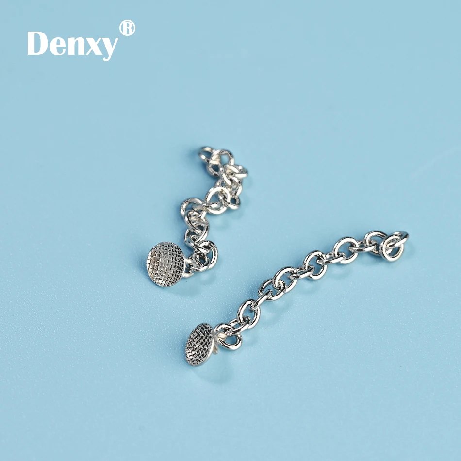 Стоматологическая Ортодонтическая Лингвальная Кнопка Denxy с цепочкой