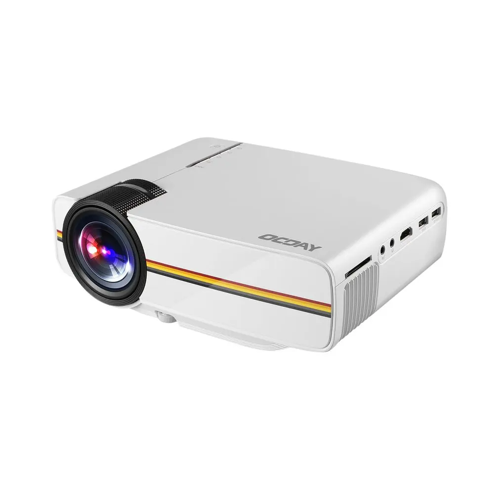 

OCDAY Portable Lightweight HDMI Adjustable Cost-efficient Multi-media Home Theater LCD Imaging HD LED Digital Projector white