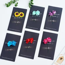 1 шт. Лидер продаж сушеный цветок искусственный цветок поздравительная открытка букет складной День Святого Валентина Цветочный декор детские подарки Скрапбукинг