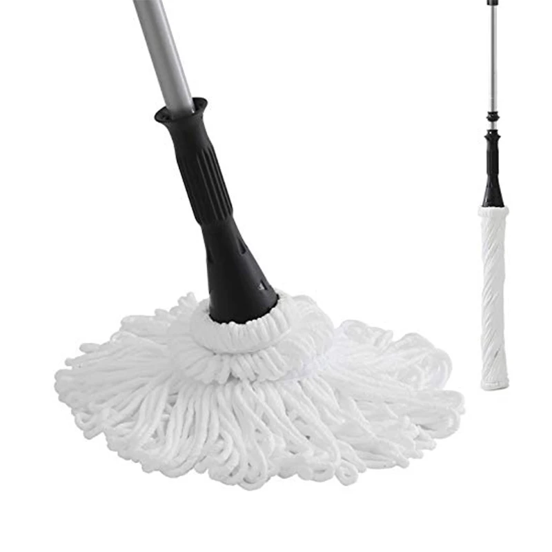

Eyliden 57.5 Inches Microfiber Twist Mop Hand Release Washing Mop Floor Cleaning Dust Mops with 2 Removable Washable Heads