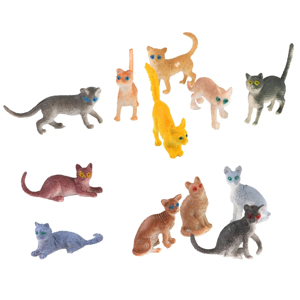 Whole Sale Lot of 12pcs Plastic Zoo Jungle Wild Animals Insects Model Party Toys