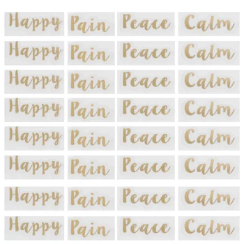 

40pcs Gold Letter Sticker Essential Oil Bottle Label Sticker Decorative Label