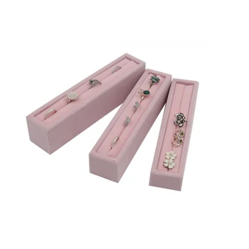 

3pcs Flannel Jewelry Display Plate Ring Stud Earrings Trapezoidal Display Stand Gold And Silver Jewelry Display Props Box