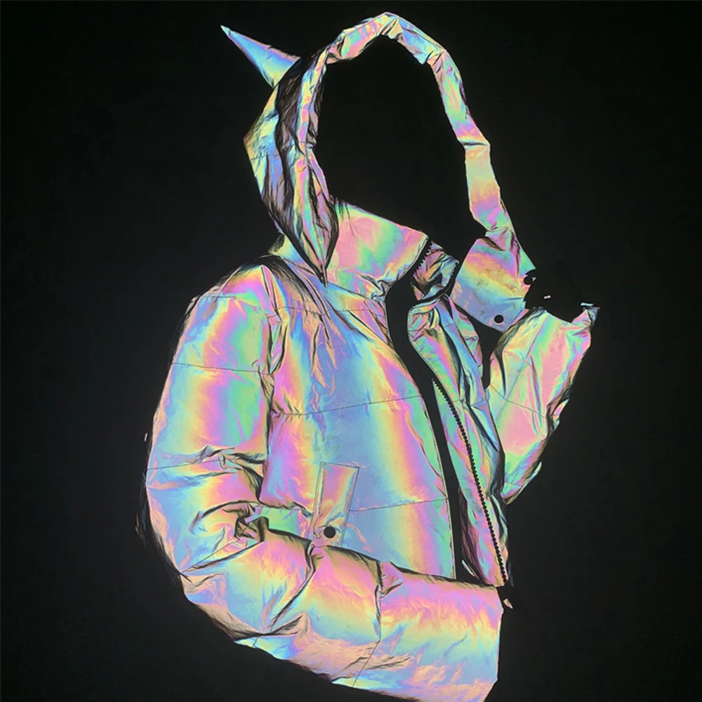 Rainbow Reflective Devil Ear Jacket