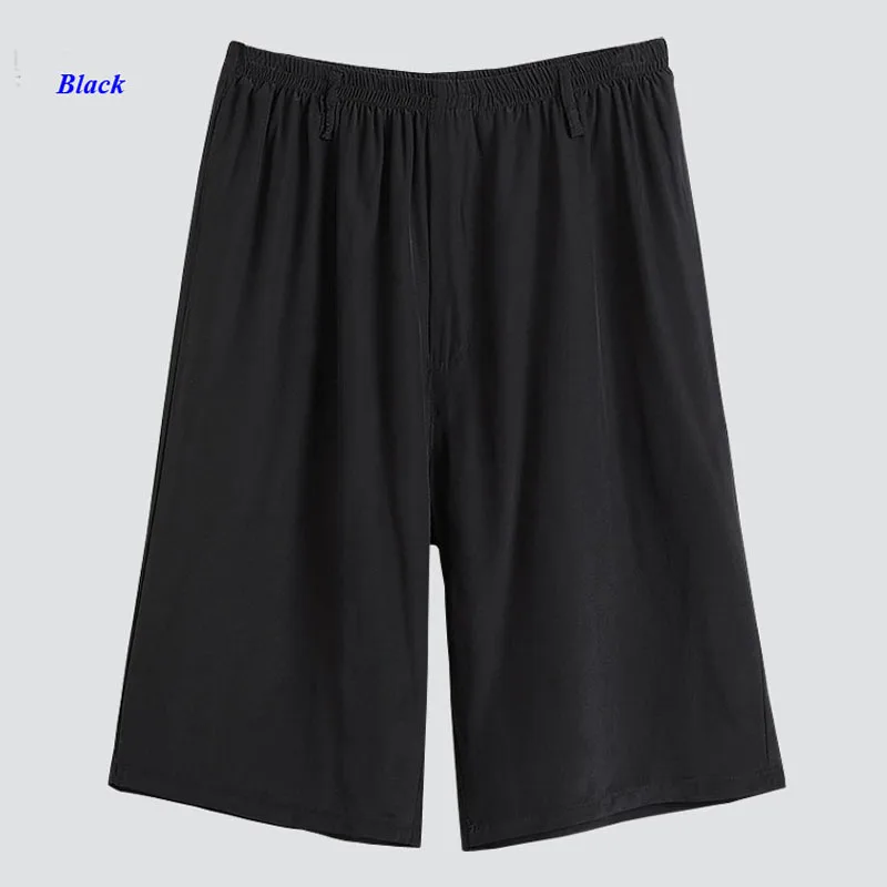 

Новое поступление, мужские свободные шорты из чистого шелка из крепдешина с эластичным поясом и карманами, 100% шелк, повседневные Пять брюк со средней посадкой, с подарочной маской