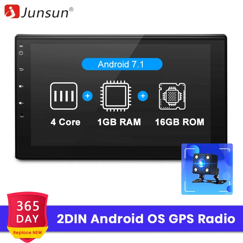 Junsun ram 2 ГБ Din Android автомобильный мультимедийный радио плеер gps навигация для Nissan x
