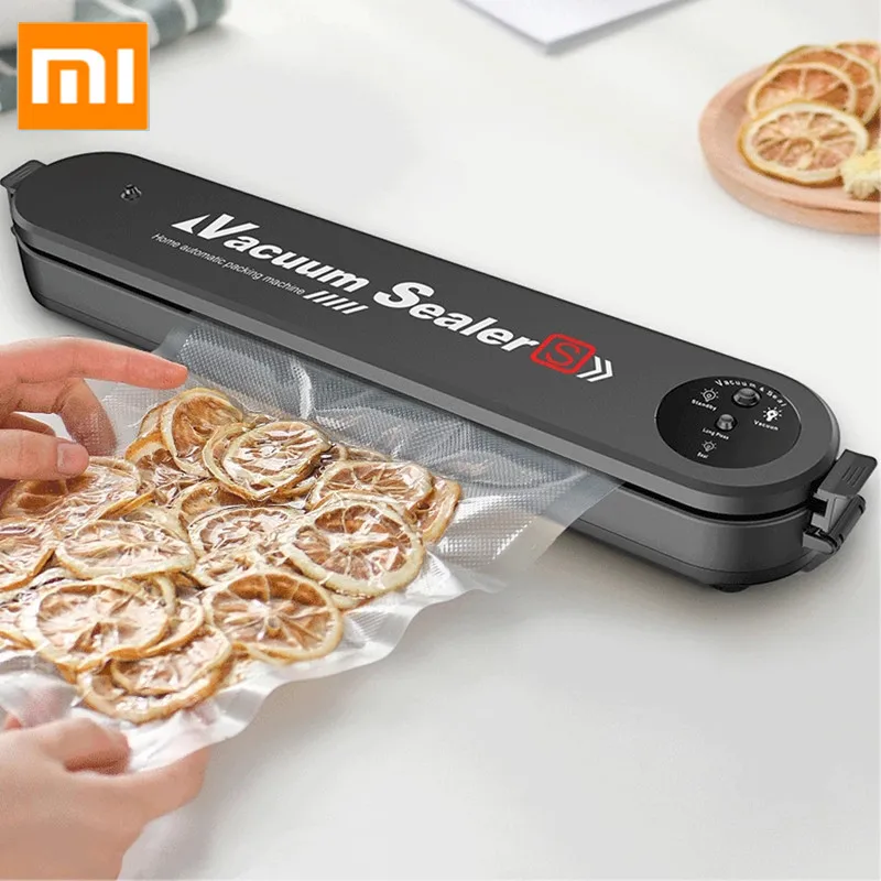 Xiaomi Food Vacuum Sealer Upgraded Food Sealing Machine Vacuum Sealer Packer Machine Household Food Vacuum Sealer W 10Pcs Bags