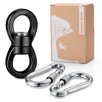 

30 KN pulley, the safest rotating device suspension accessory with carabiner for network tree swing, swing setting, aerial dance