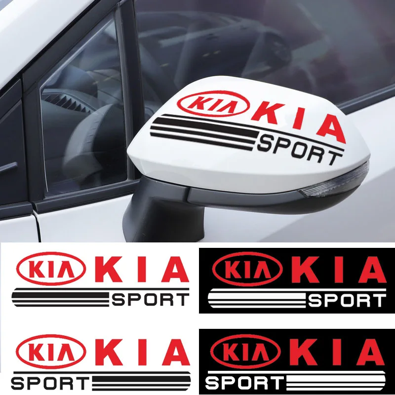 

2 pcs car rearview mirror Decorative Protection sticker For KIA K2 K3 K5 Sorento Sportage R Rio Soul cap car styling Auto