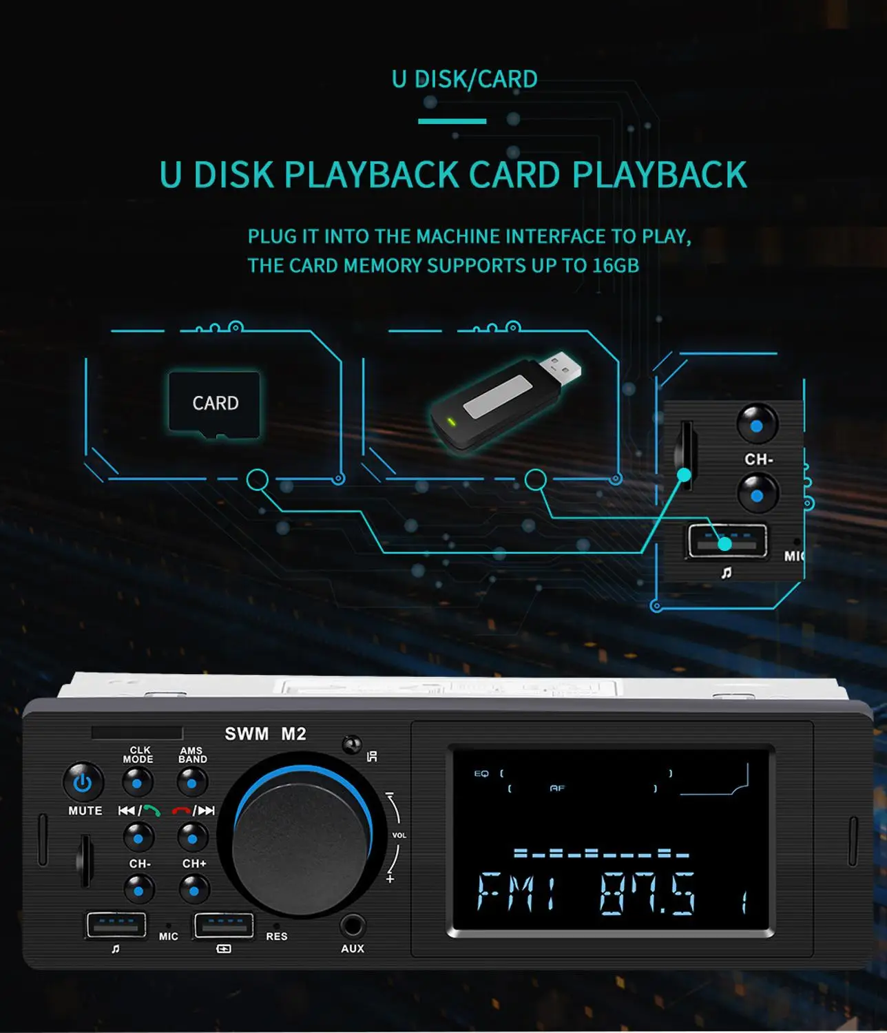 Bluetooth FM AUX Mp3 Bluetooth Автомагнитола стерео приемник 1 Din автомобильный аудио модулятор центральный мультимедийный кассетный плеер
