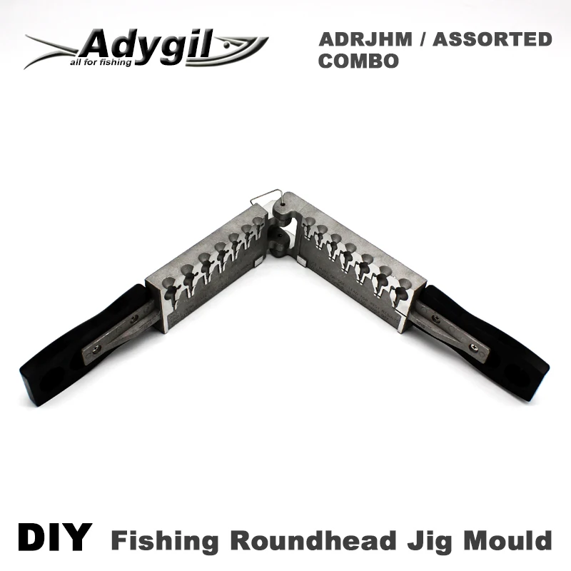  Adygil 37 pcs Fishing Jighead Mold Kits 1/2oz 3/4oz
