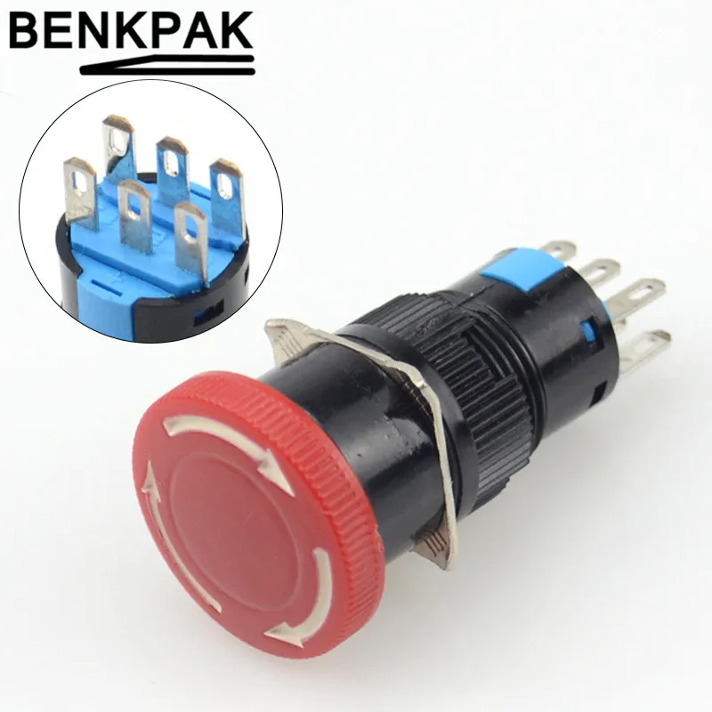 16 мм Кнопка аварийного остановки переключатель e Stop переключатель|enclosure switch|enclosure