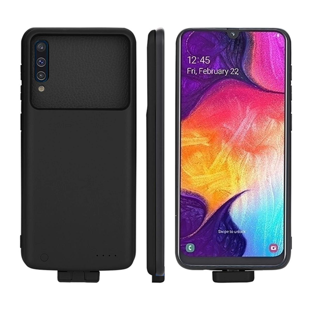 CASEWIN чехол для аккумулятора samsung Galaxy A50 2 в 1 магнитный мягкий чехол из ТПУ+ 7000 мАч чехол для зарядного устройства для samsung A50 чехол