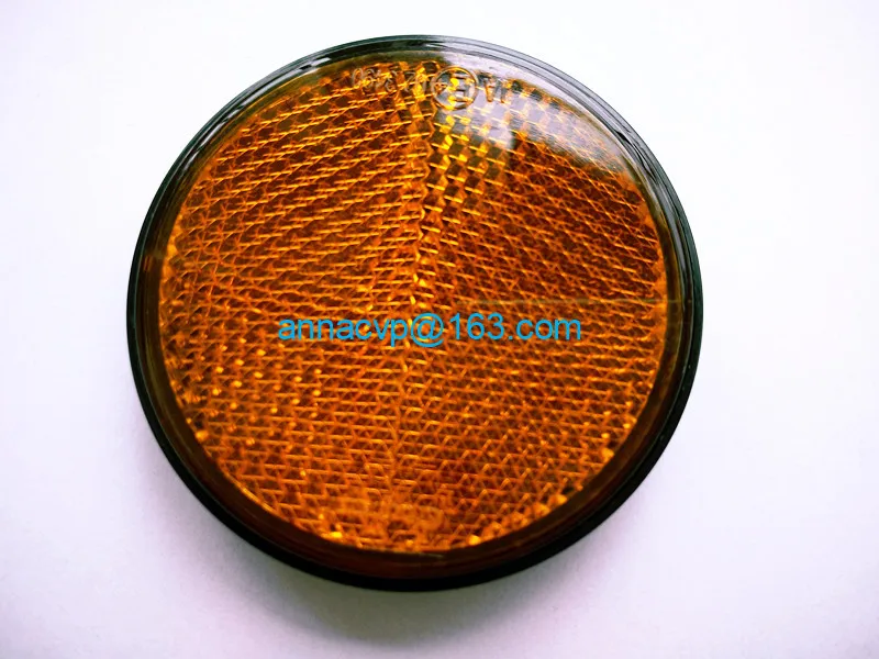 trailer round reflector light lamp trailer parts AMBER (3)