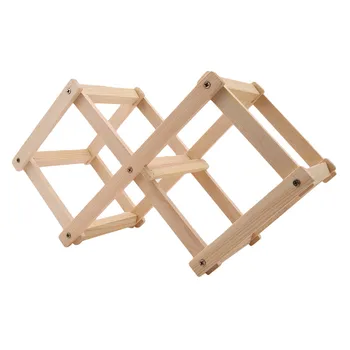 

Classical Wooden Red Wine Rack 3 Bottle Holder Mount Kitchen Bar Display Shelf Kitchen Bar Accessorie Folding Wood Wine Rack