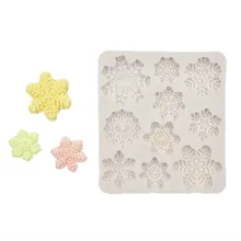 Рождественская Силиконовая Снежинка Форма для выпечки форма для выпечки торта шоколадная глина форма для полимерной глины DIY выпечки