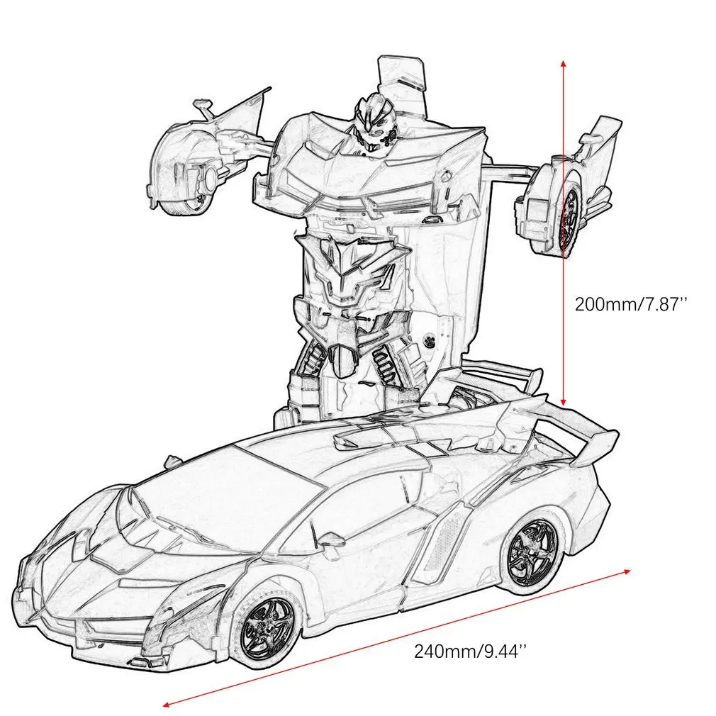 Автомобиль Трансформация Роботы спортивный автомобиль модель роботы игрушки Беспроводная зарядка крутая деформационная машина с