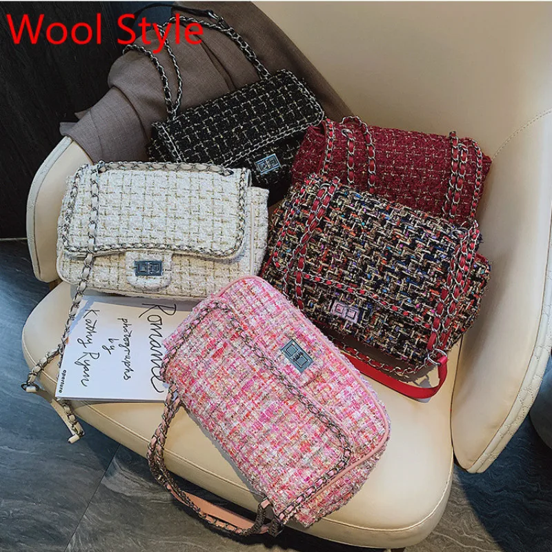 Women Handbag 2019 New Korean Fashion Casual Plaid Chain Shoulder Messenger Bag Famous Classic Brand Designer Crossbody Bag