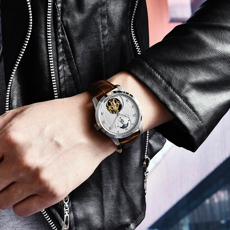 PAGANI Tourbillon Мужские Водонепроницаемые часы Мужские механические часы с скелетом оригинальные брендовые роскошные часы мужские Relogio Masculino