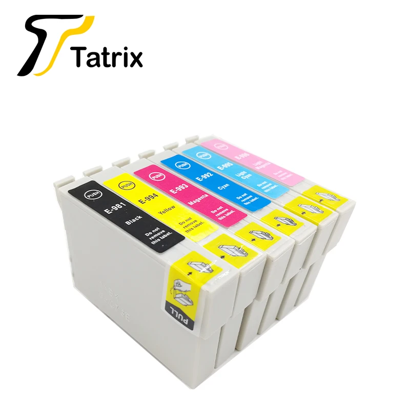 Tatrix для epson T0981 T0992 T0993 T0994 T0995 T0996 совместимый чернильный картридж принтера Artisan 600 700