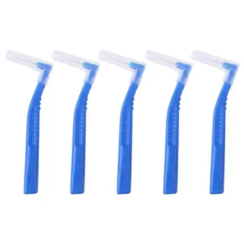 

5pcs L Shape Interdental Brushes Simplicity Security Multi-function Orthodontic Teeth Dental Floss Stick Oral Care