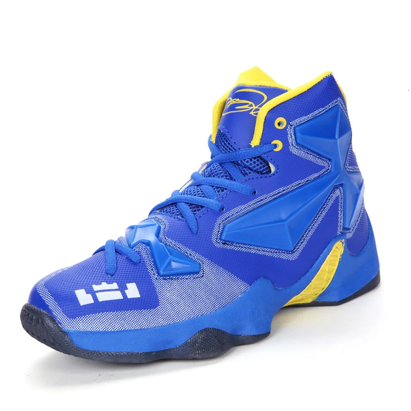 BOUSSAC баскетбольные кроссовки, амортизирующие воздух, мужские спортивные кроссовки, высокий верх, дышащий светильник, кроссовки, женская уличная Обувь Jordan - Цвет: blue